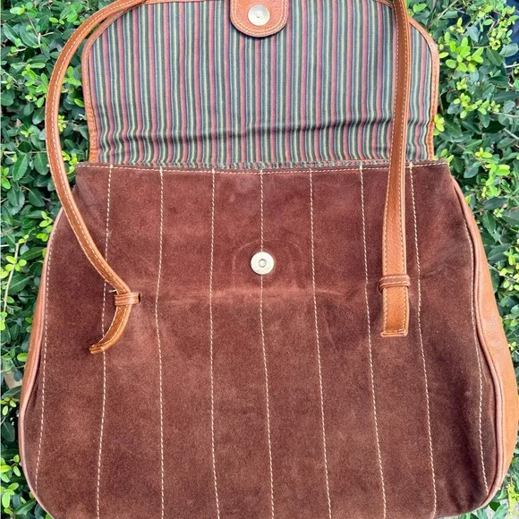 Elegant Brown Leather and Suede Women's Bag - Picture 4 of 11